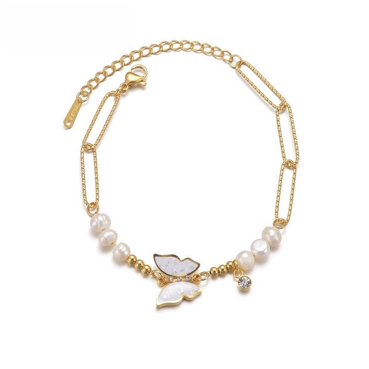 Butterfly Pearl Bracelet